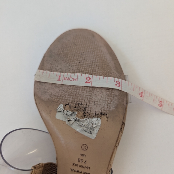 Schutz Women's Clear Tan Sandals - Picture 10 of 11